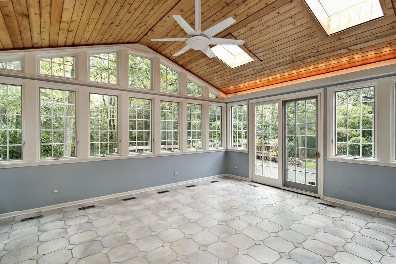Sunroom with Picture Windows